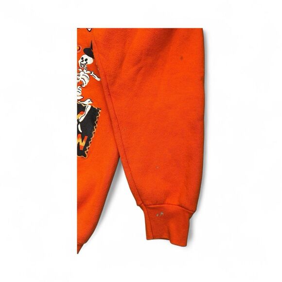 Vintage Hand painted Halloween Sweatshirt India Ink Stains Pilling O/S - Picture 3 of 9